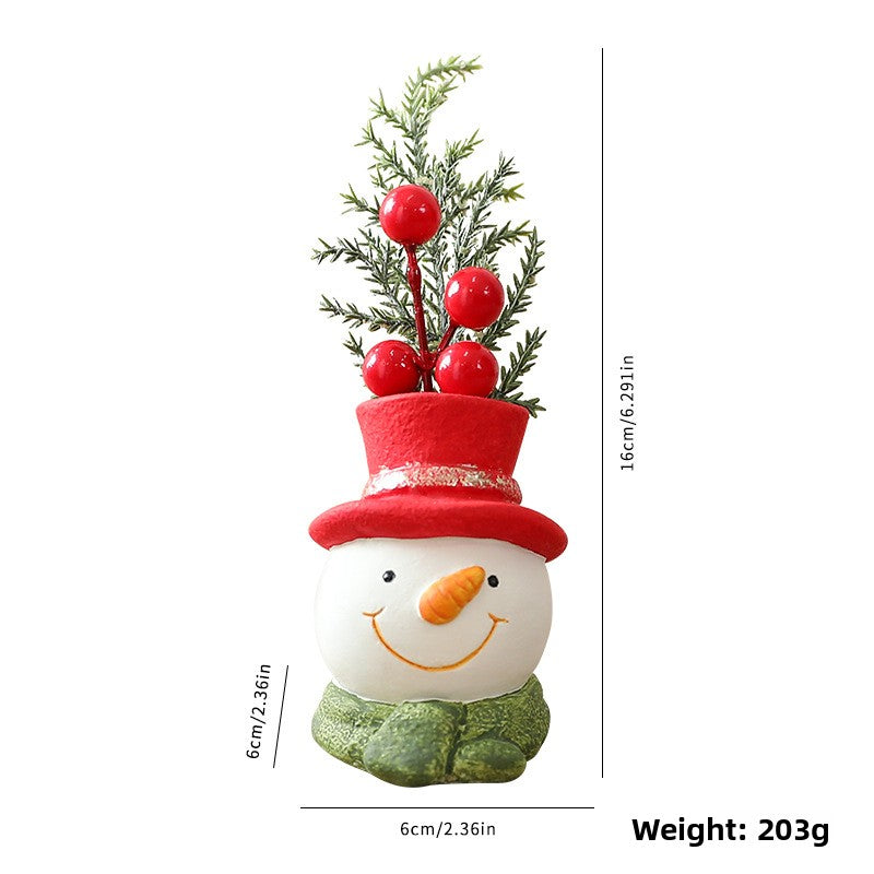 Resin Christmas Gnome Doll Santa Snowman Decoration Ornament [teemdrop]