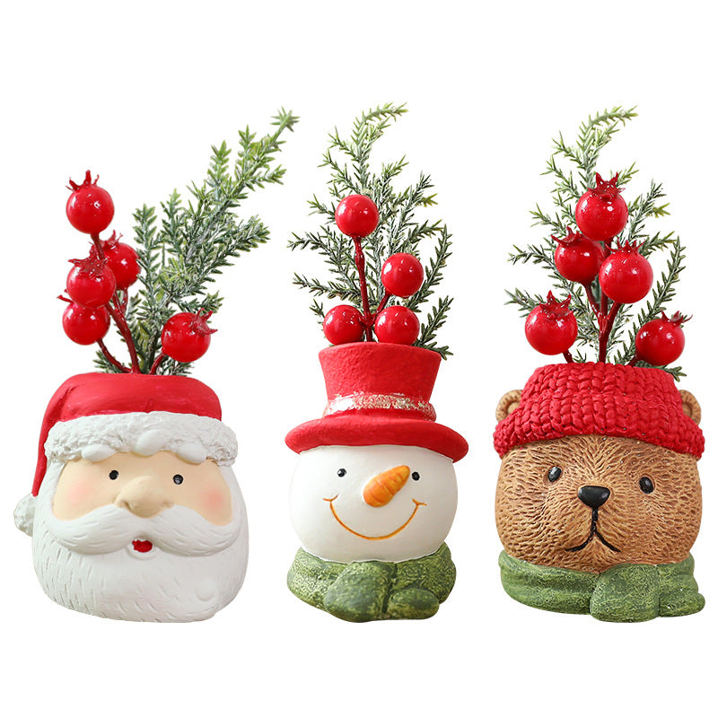 Resin Christmas Gnome Doll Santa Snowman Decoration Ornament [teemdrop]